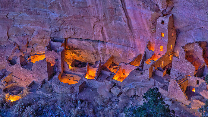 梅萨维德国家公园的方形塔楼-美国科罗拉多州